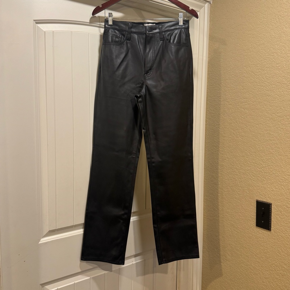Pistola black faux leather pants 26